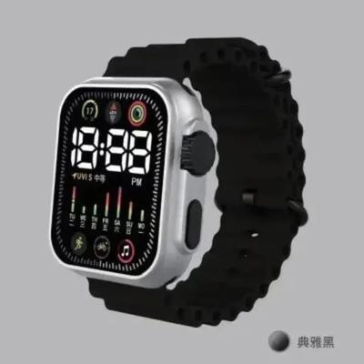 Men's Digital Display Watch  Rubber Strap Waterproof Unisex