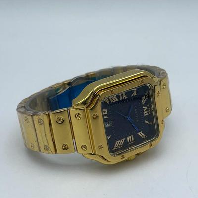 Men's Stainless Steel Watch with Roman Dial & Water Resistant Strap