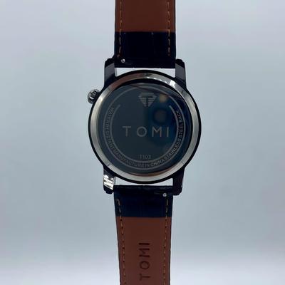 Men's Stainless Steel Watch with Transparent Gear Mechanism Offwhite Dial